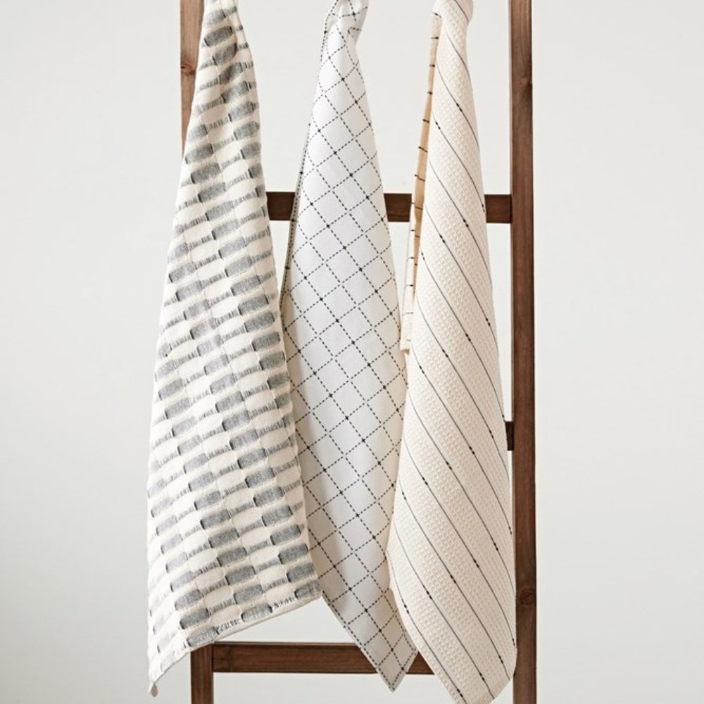 Farmhouse Cotton Tea Towel Set of 3